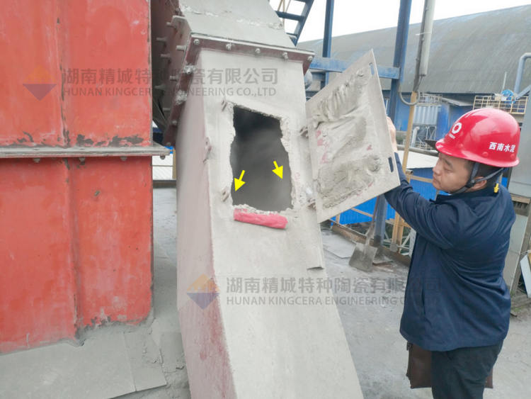 永利集团特瓷牌耐磨陶瓷内衬下料溜槽