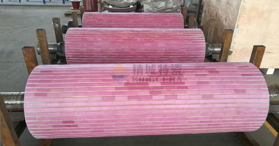 永利集团特瓷皮带机耐磨陶瓷滚筒防磨解决计划