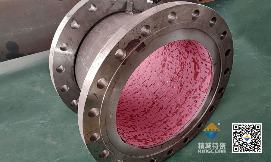 湖南永利集团耐磨陶瓷焊接受道